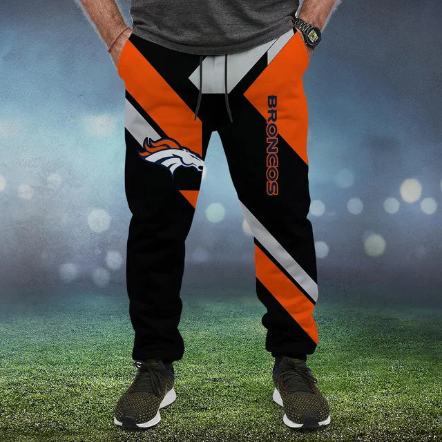 HOT DEAL - NEW CUSTOMIZED NFL13 DVB DENVER BRONCOS SWEATPANTS