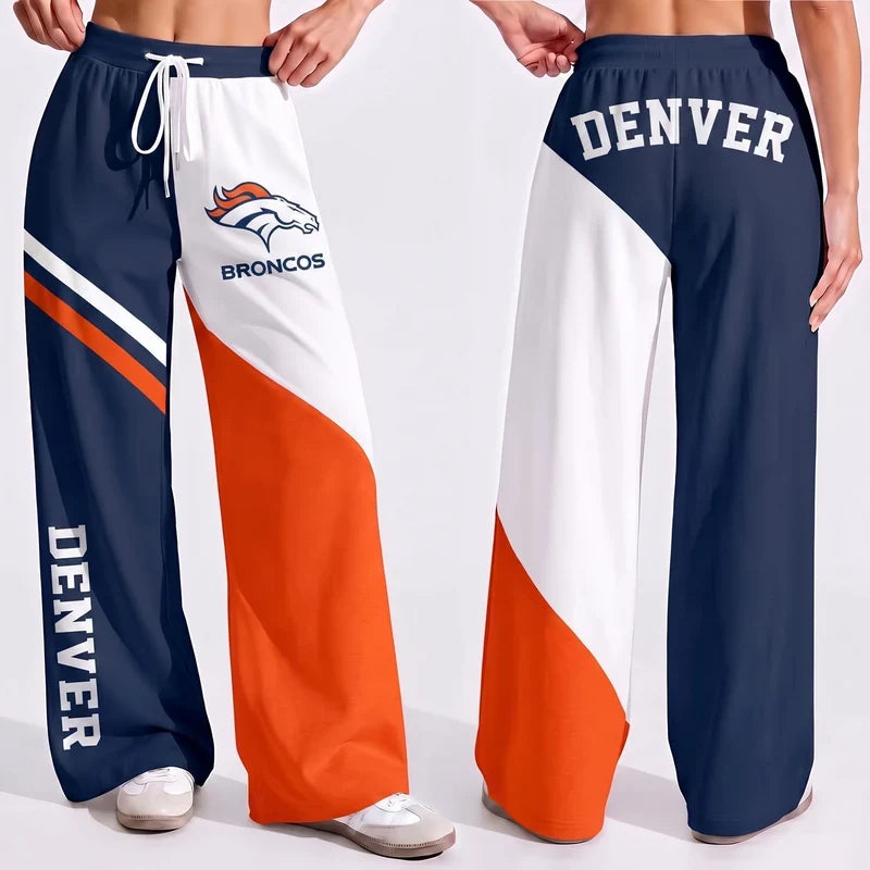 VIRAL EDITION - NEW CUSTOMIZED NFL13 DVB DENVER BRONCOS WOMEN'S WIDE LEG PANTS