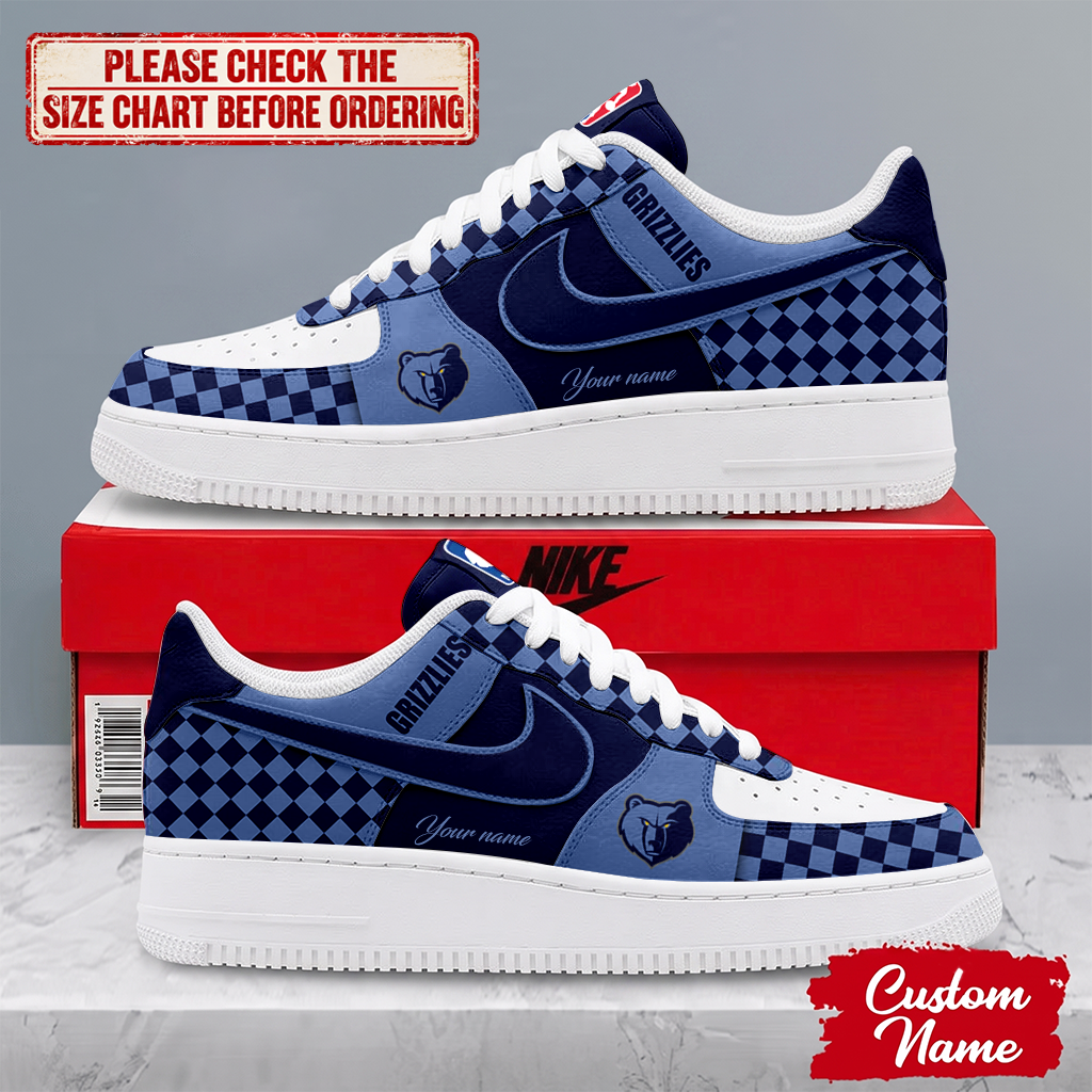 ELITE EDITION - NEW CUSTOMIZED NBA13 MGR MEMPHIS GRIZZLIES AF1 SNEAKERS