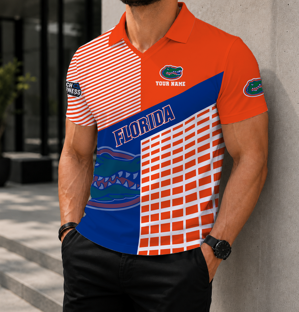 EXCLUSIVE  EDITION - NEW CUSTOMIZED NCAA MAM14 FLG FLORIDA GATORS POLO SHIRT