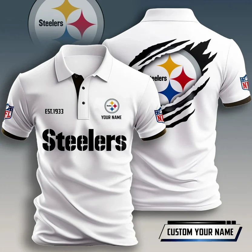 VIRAL EDITION - NEW CUSTOMIZED NFL14 PSB PITTSBURGH STEELERS T-SHIRT, POLO SHIRT, ZIP POLO SHIRT, HOODIE, ZIP HOODIE & SWEATSHIRT