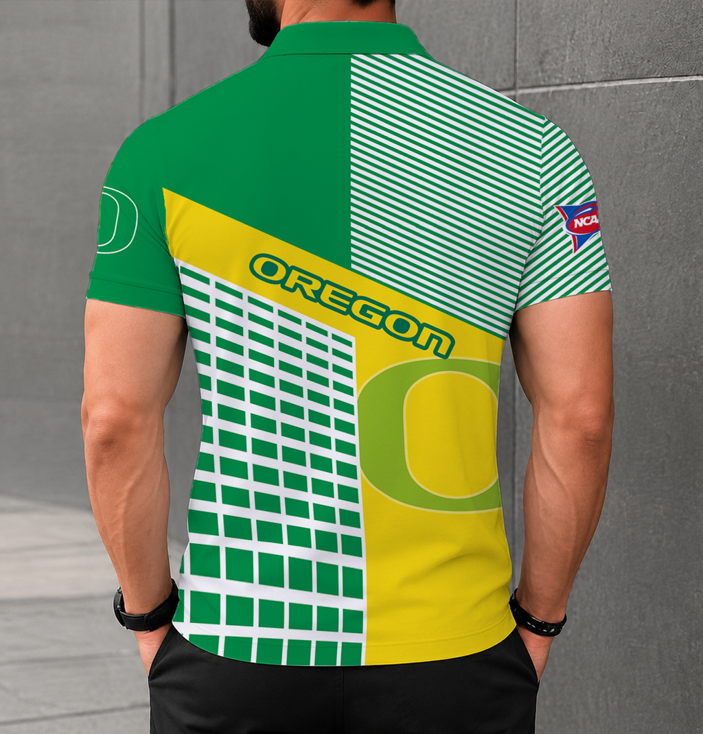 ELITE EDITION - NEW CUSTOMIZED NCAA FBS14 OGD OREGON DUCKS POLO SHIRT
