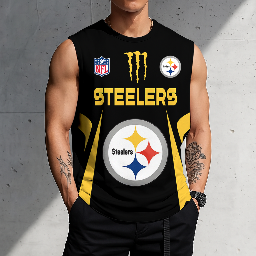 SPECIAL EDITION - NEW CUSTOMIZED NFL14 PSB PITTSBURGH STEELERS MEN'S GYM SHIRT