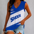SPECIAL EDITION - NEW CUSTOMIZED WNBA15 DTS DETROIT SHOCK WOMEN'S V-NECK TANK TOP