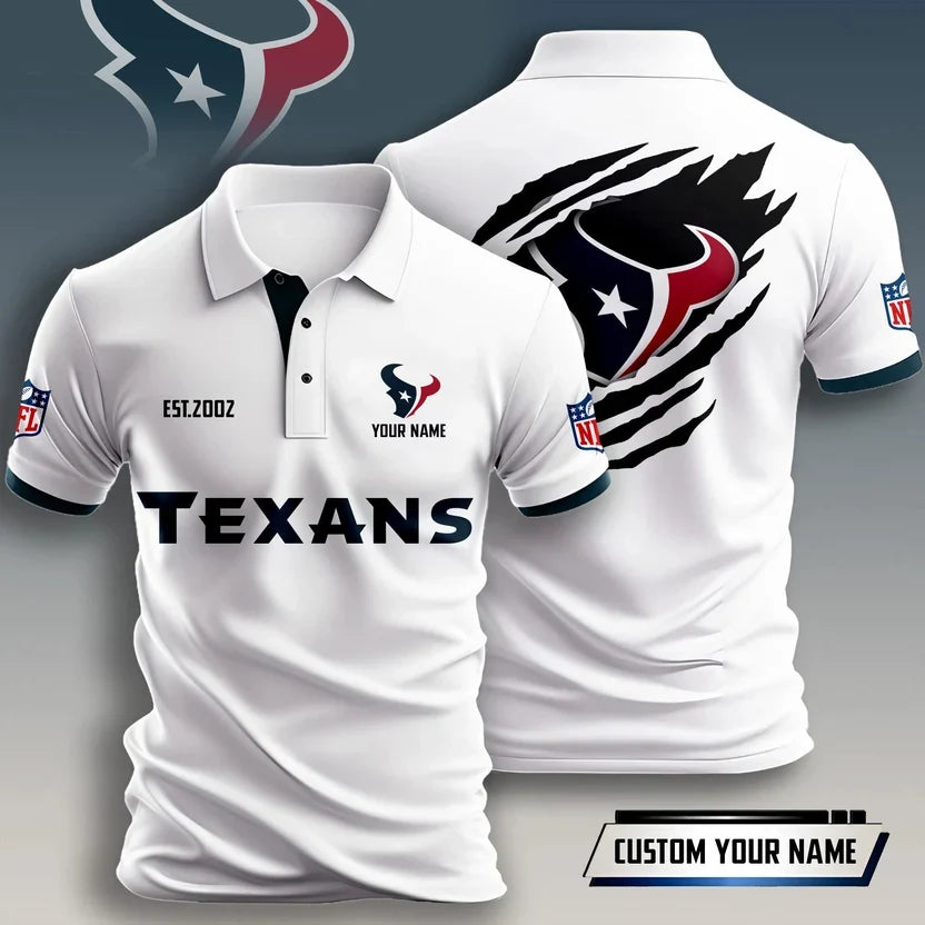VIRAL EDITION - NEW CUSTOMIZED NFL15 HTT HOUSTON TEXANS T-SHIRT, POLO SHIRT, ZIP POLO SHIRT, HOODIE, ZIP HOODIE & SWEATSHIRT