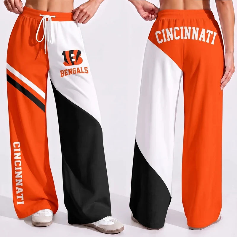 VIRAL EDITION - NEW CUSTOMIZED NFL16 CCB CINCINNATI BENGALS WOMEN'S WIDE LEG PANTS