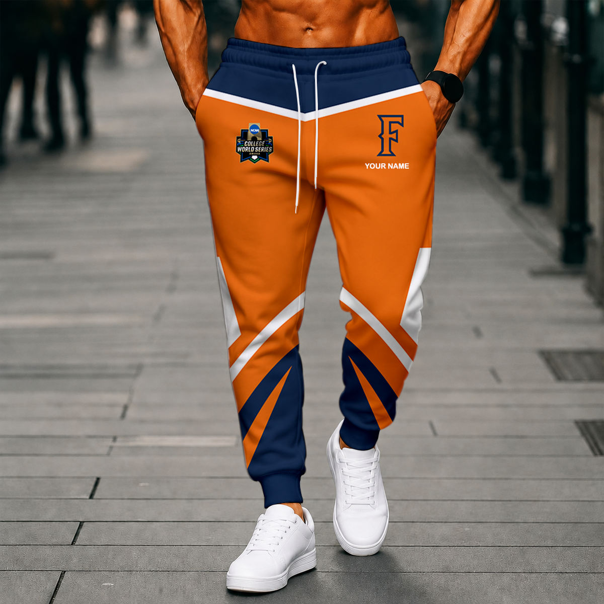 VIRAL EDITION - NEW CUSTOMIZED NCAA CWS16 CFT CAL STATE FULLERTON TITANS SWEATPANTS