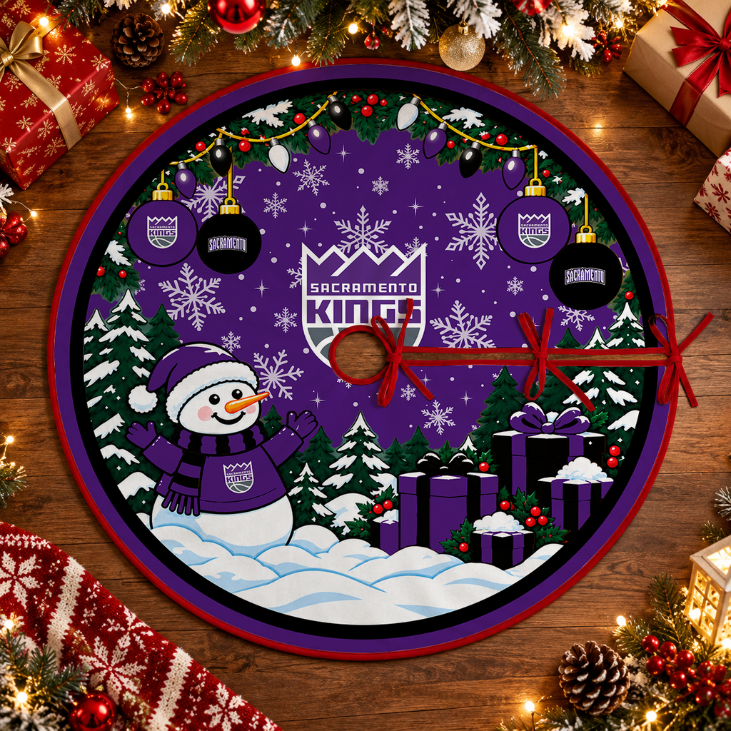 [FAN FAVORITE] NEW CUSTOMIZED NBA16 SKI SACRAMENTO KINGS CHRISTMAS TREE SKIRT