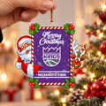 VIRAL EDITION - NEW CUSTOMIZED NBA16 SKI SACRAMENTO KINGS CHRISTMAS ACRYLIC ORNAMENT