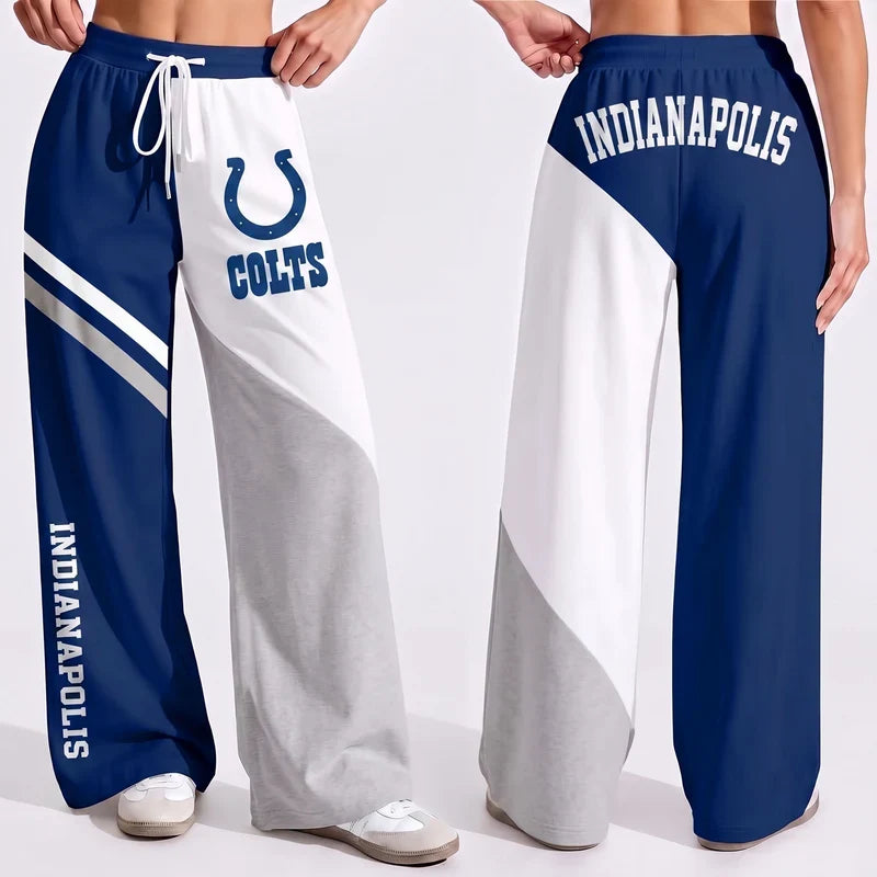 VIRAL EDITION - NEW CUSTOMIZED NFL17 IDC INDIANAPOLIS COLTS WOMEN'S WIDE LEG PANTS