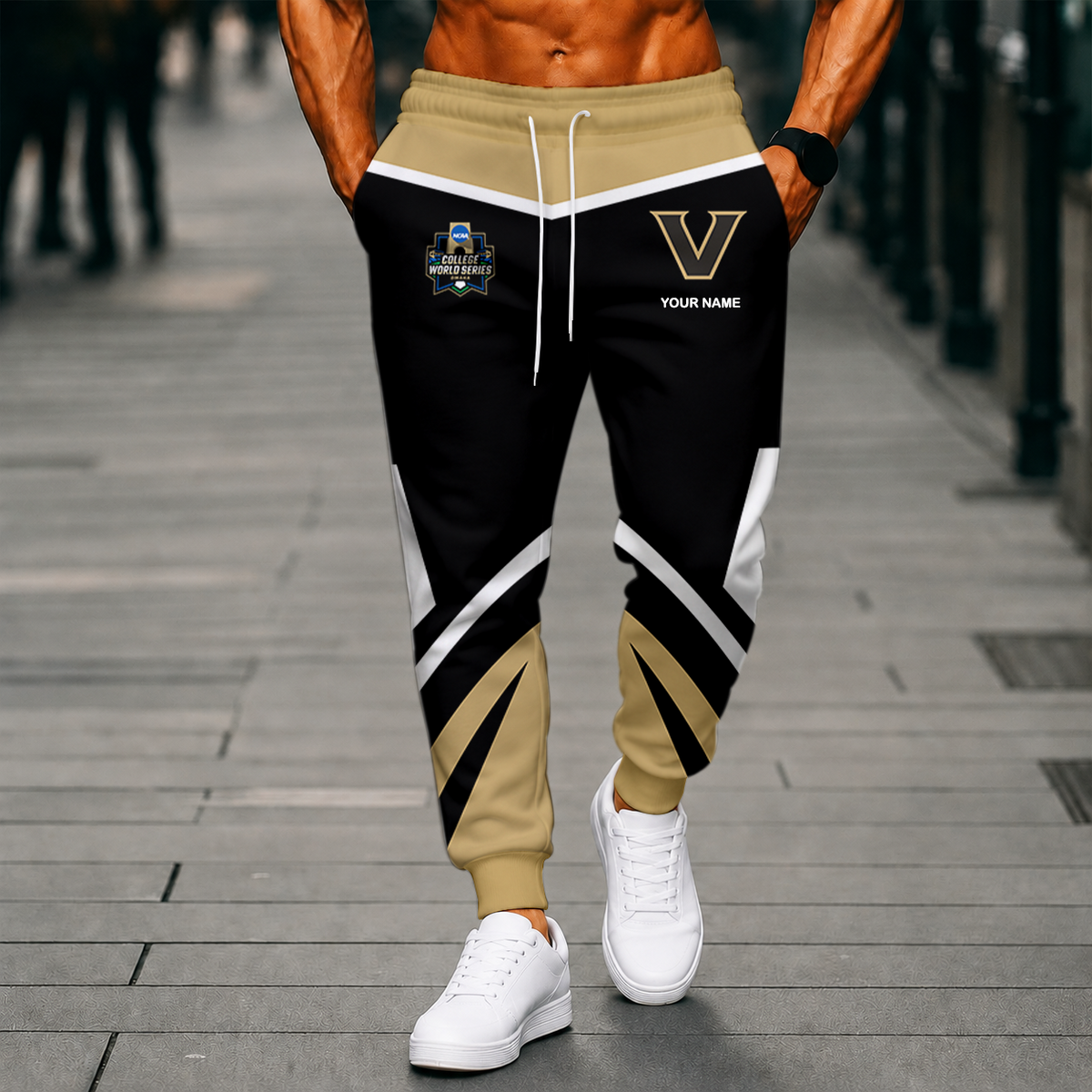 VIRAL EDITION - NEW CUSTOMIZED NCAA CWS17 VDC VANDERBILT COMMODORES SWEATPANTS