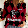 FINAL SALE - NEW CUSTOMIZED NFL18 ATF ATLANTA FALCONS WOMEN CASUAL SHIRT FOR FAN