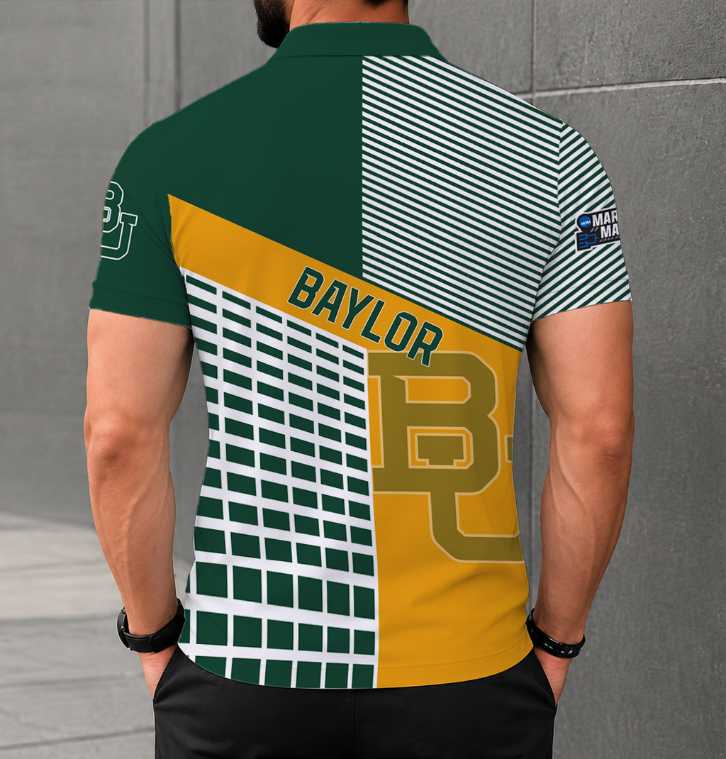 EXCLUSIVE  EDITION - NEW CUSTOMIZED NCAA MAM18 BAB BAYLOR BEARS POLO SHIRT