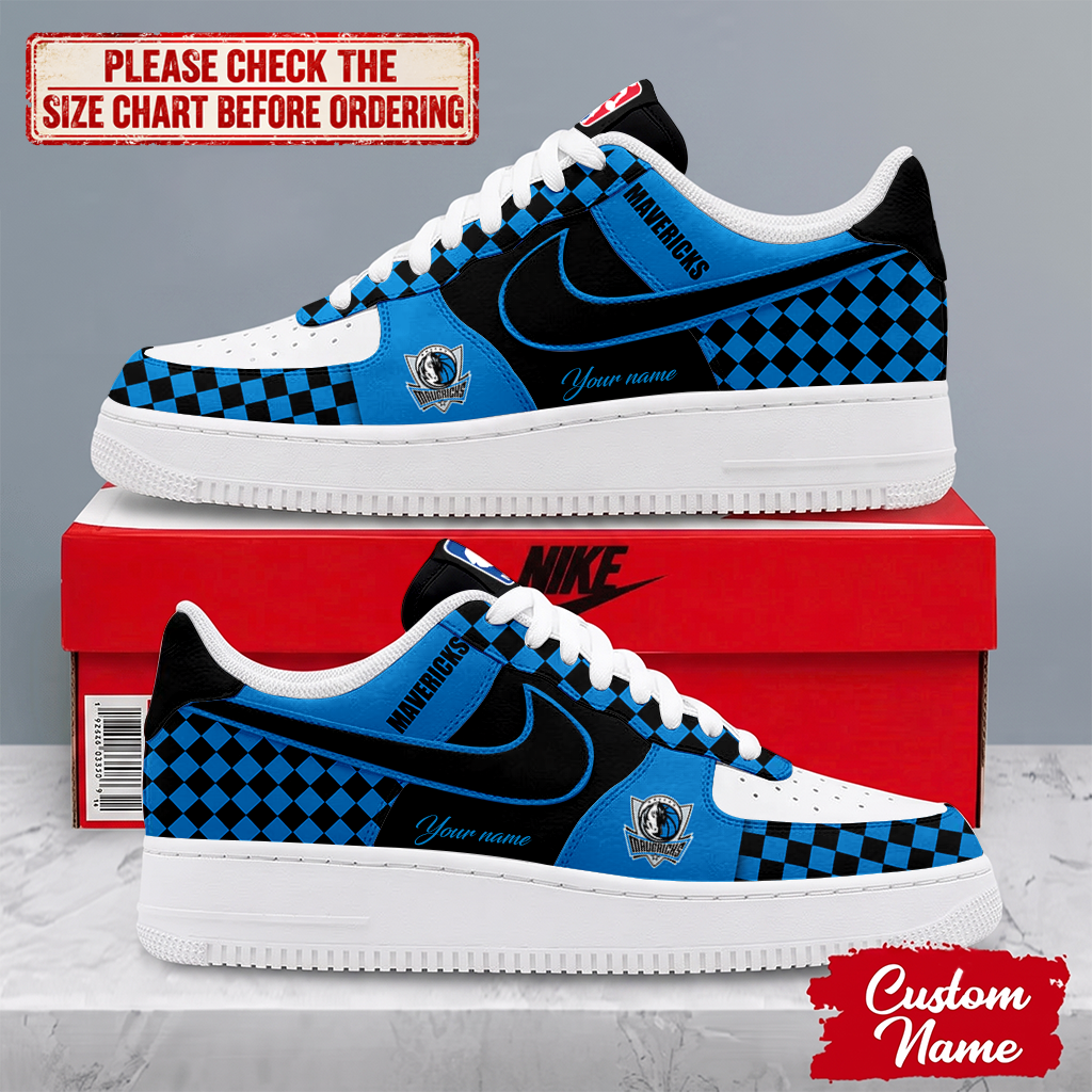 ELITE EDITION - NEW CUSTOMIZED NBA18 DMA DALLAS MAVERICKS AF1 SNEAKERS
