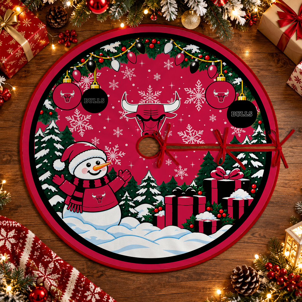 [FAN FAVORITE] NEW CUSTOMIZED NBA19 CBU CHICAGO BULLS CHRISTMAS TREE SKIRT