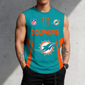 SPECIAL EDITION - NEW CUSTOMIZED NFL19 MDP MIAMI DOLPHINS MEN'S GYM SHIRT