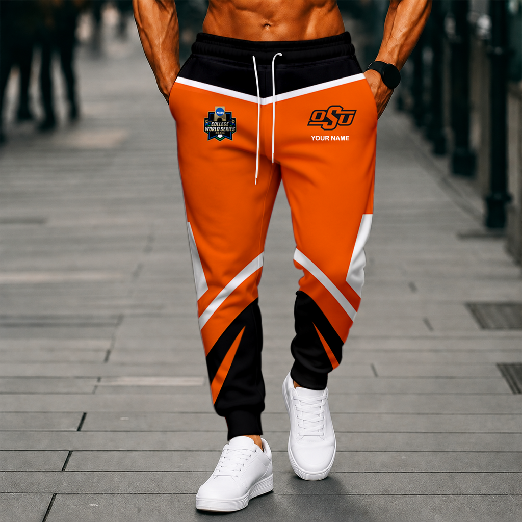 VIRAL EDITION - NEW CUSTOMIZED NCAA CWS19 OSC OKLAHOMA STATE COWBOYS SWEATPANTS