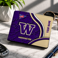EXCLUSIVE EDITION - NEW CUSTOMIZED NCAA FBS19 WSH WASHINGTON HUSKIES LEATHER WALLET