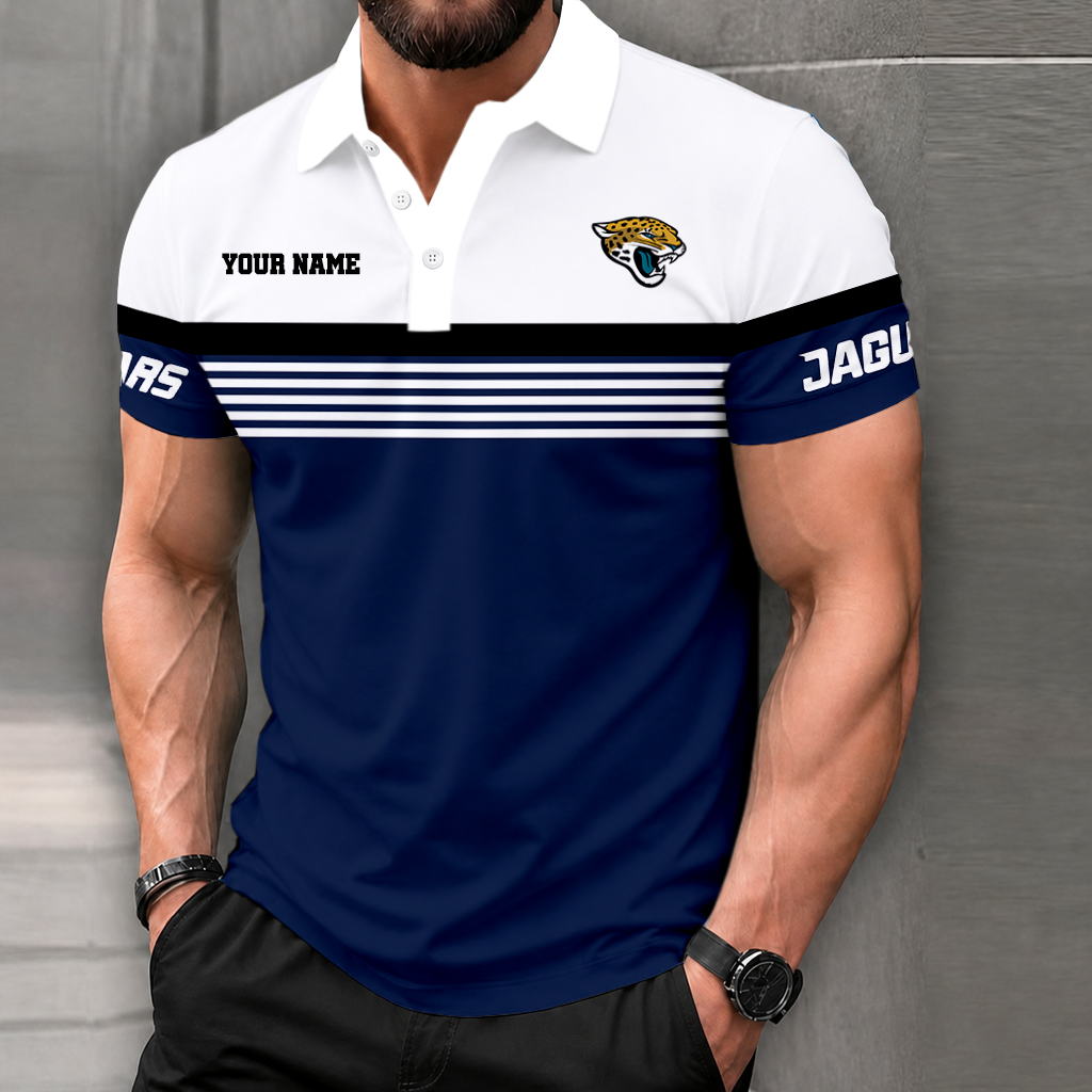 VIRAL EDITION - NEW CUSTOMIZED NFL30 JSJ JACKSONVILLE JAGUARS POLO SHIRT