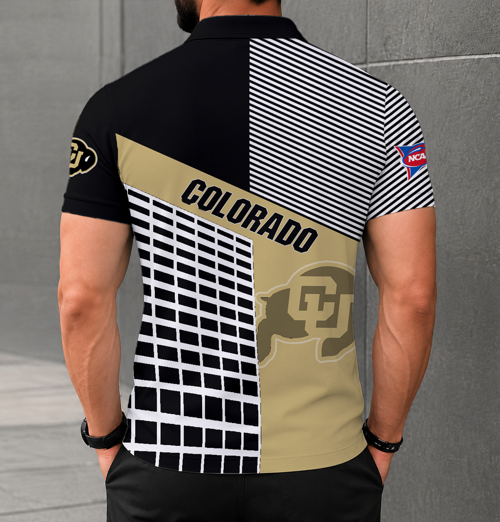 ELITE EDITION - NEW CUSTOMIZED NCAA FBS20 CRB COLORADO BUFFALOES POLO SHIRT