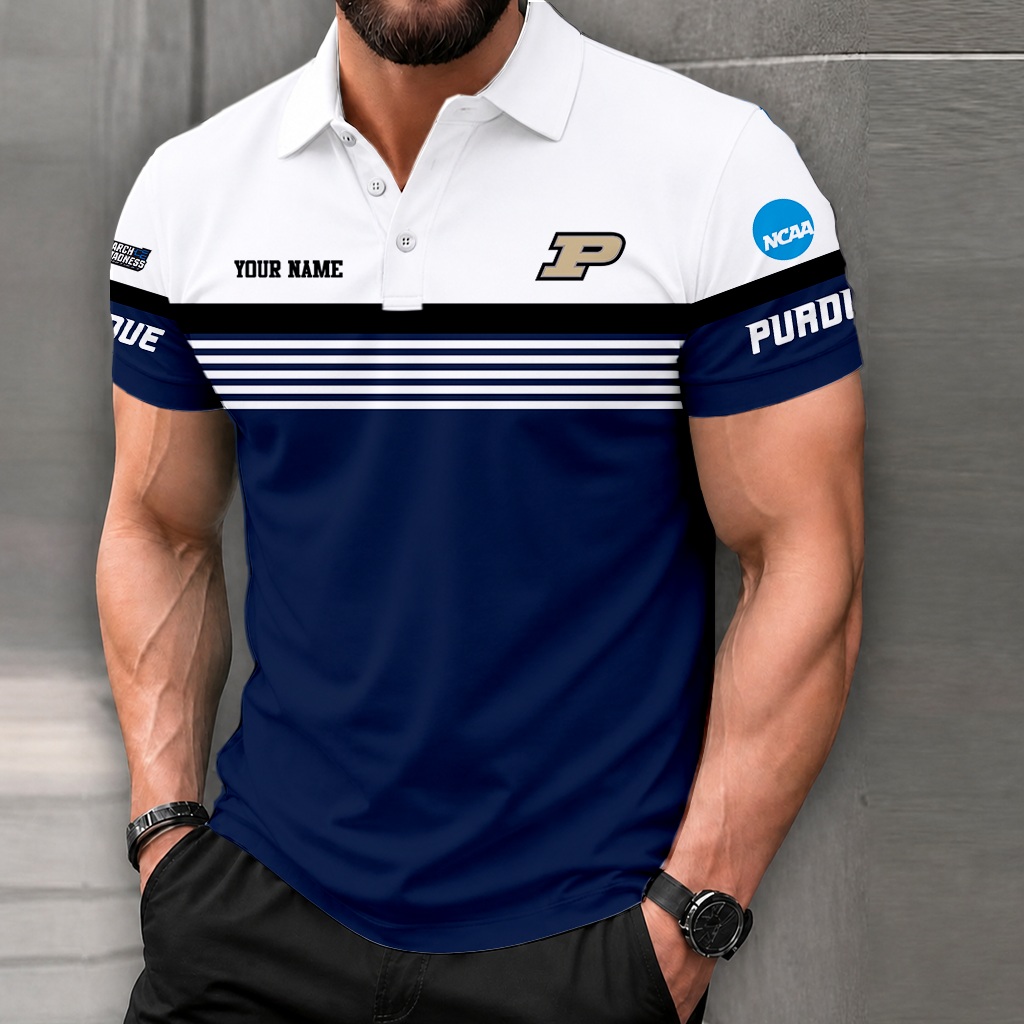 SPECIAL EDITION - NEW CUSTOMIZED NCAA MAM20 PUB PURDUE BOILERMAKERS POLO SHIRT