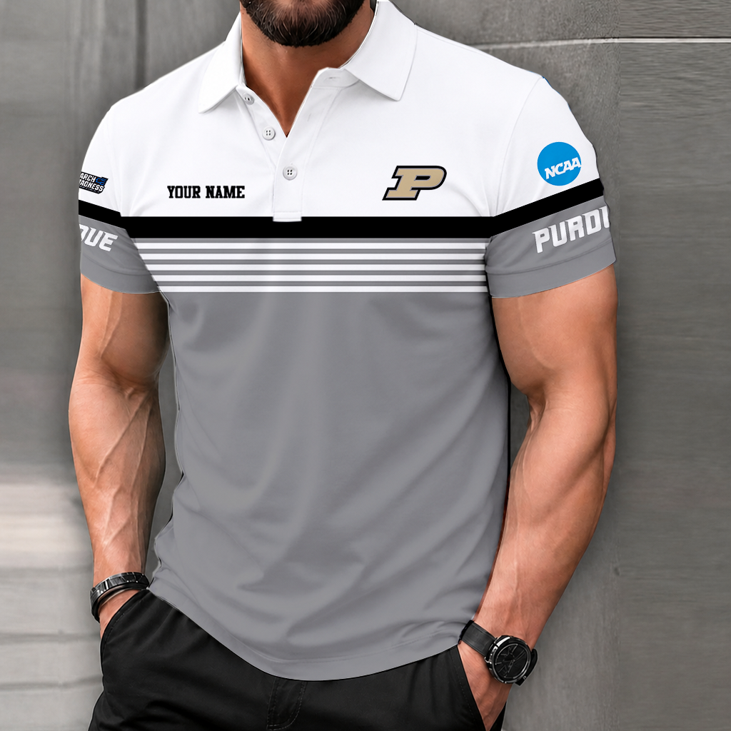 SPECIAL EDITION - NEW CUSTOMIZED NCAA MAM20 PUB PURDUE BOILERMAKERS POLO SHIRT