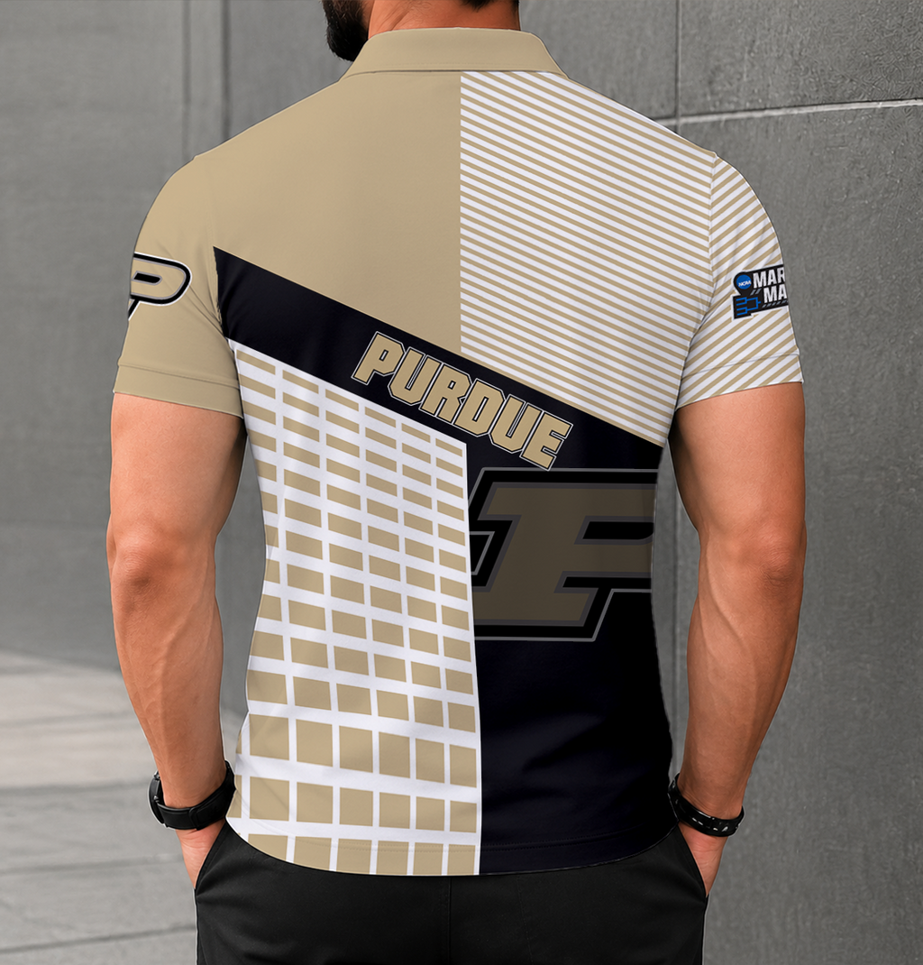 EXCLUSIVE  EDITION - NEW CUSTOMIZED NCAA MAM20 PUB PURDUE BOILERMAKERS POLO SHIRT