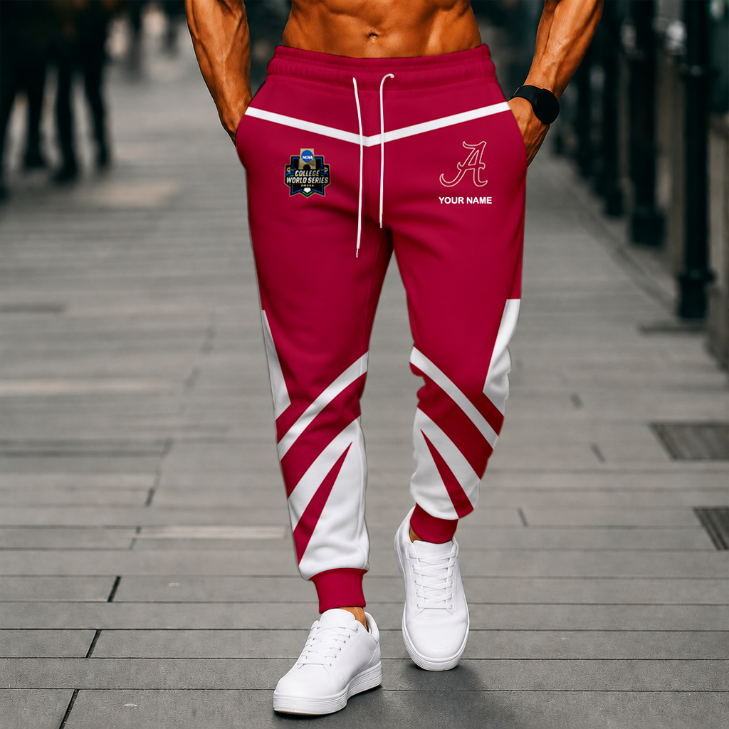 VIRAL EDITION - NEW CUSTOMIZED NCAA CWS21 ABC ALABAMA CRIMSON TIDE SWEATPANTS