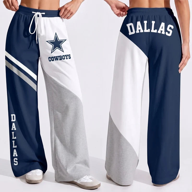 VIRAL EDITION - NEW CUSTOMIZED NFL21 DCB DALLAS COWBOYS WOMEN'S WIDE LEG PANTS