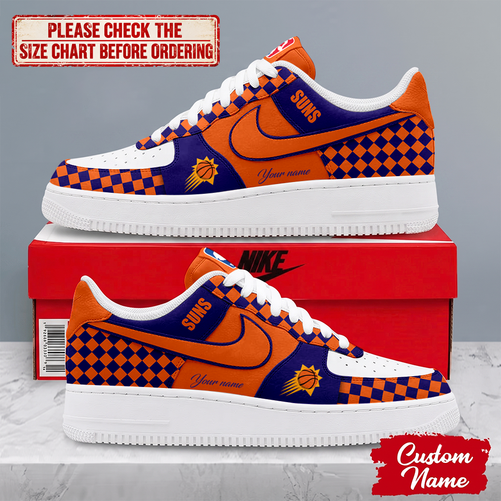 ELITE EDITION - NEW CUSTOMIZED NBA21 PSU PHOENIX SUNS AF1 SNEAKERS