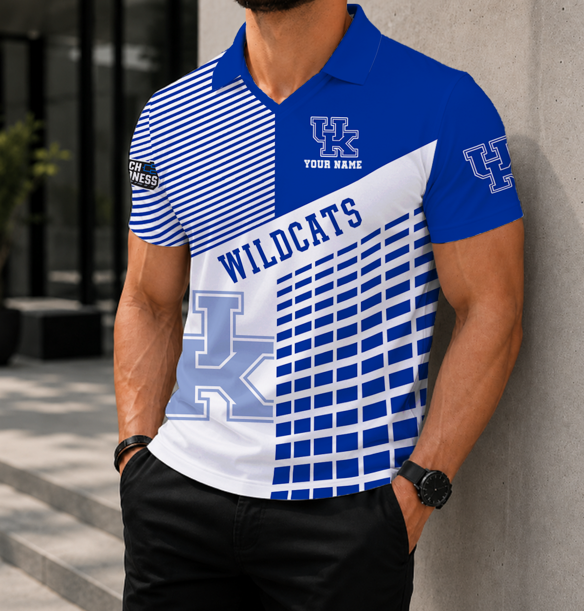 EXCLUSIVE  EDITION - NEW CUSTOMIZED NCAA MAM22 KEW KENTUCKY WILDCATS POLO SHIRT