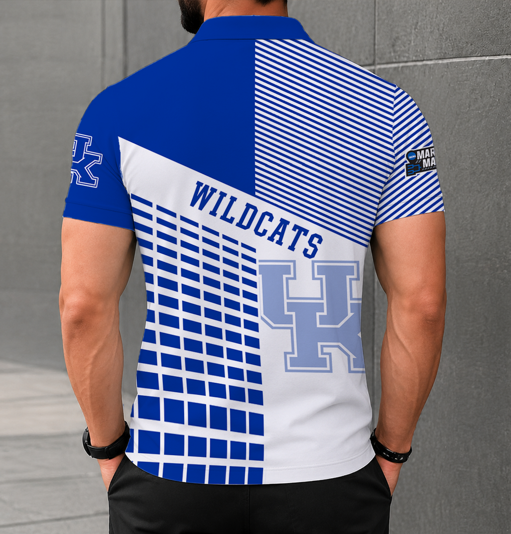EXCLUSIVE  EDITION - NEW CUSTOMIZED NCAA MAM22 KEW KENTUCKY WILDCATS POLO SHIRT