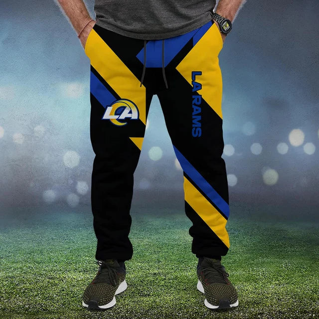 HOT DEAL - NEW CUSTOMIZED NFL22 LAR LOS ANGELES RAMS SWEATPANTS