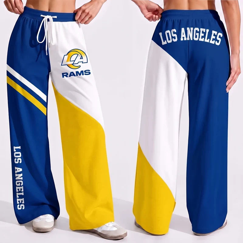 VIRAL EDITION - NEW CUSTOMIZED NFL22 LAR LOS ANGELES RAMS WOMEN'S WIDE LEG PANTS