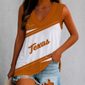 LIMITED EDITION - NEW CUSTOMIZED NCAA FBS22 TXL TEXAS LONGHORNS WOMEN'S V-NECK TANK TOP