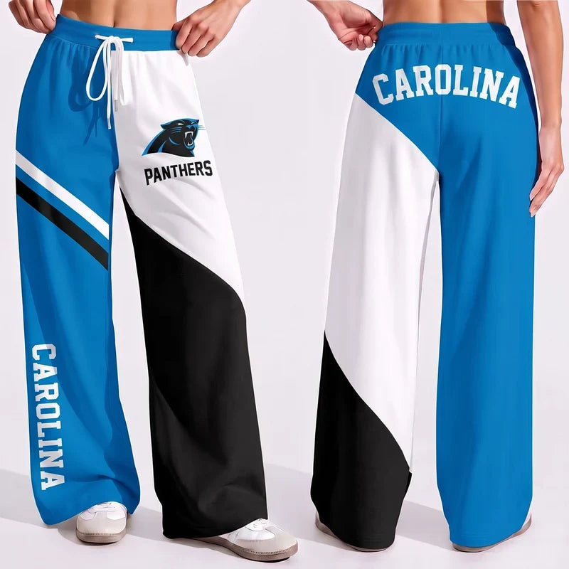 VIRAL EDITION - NEW CUSTOMIZED NFL23 CLP CAROLINA PANTHERS WOMEN'S WIDE LEG PANTS
