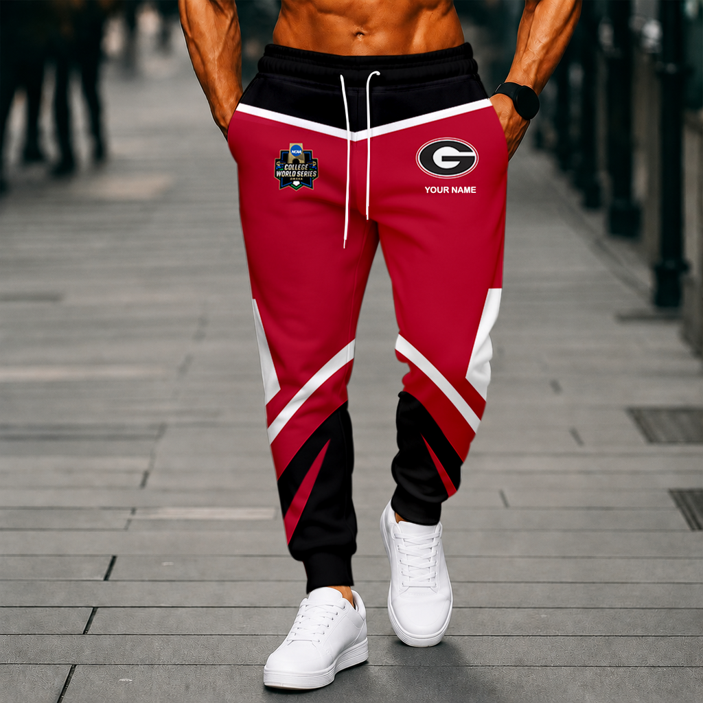 VIRAL EDITION - NEW CUSTOMIZED NCAA CWS23 GEB GEORGIA BULLDOGS SWEATPANTS
