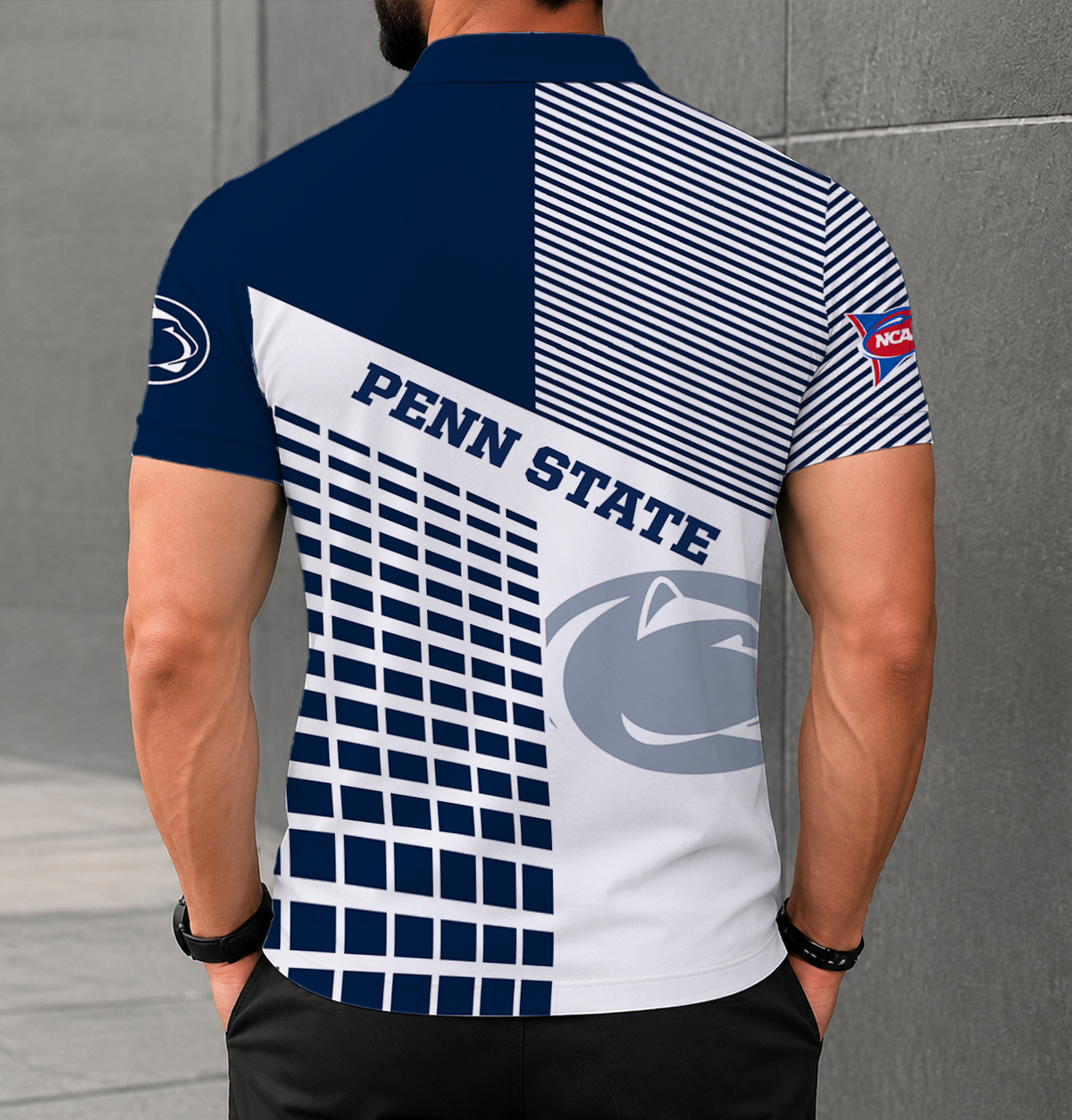 ELITE EDITION - NEW CUSTOMIZED NCAA FBS23 PNL PENN STATE NITTANY LIONS POLO SHIRT