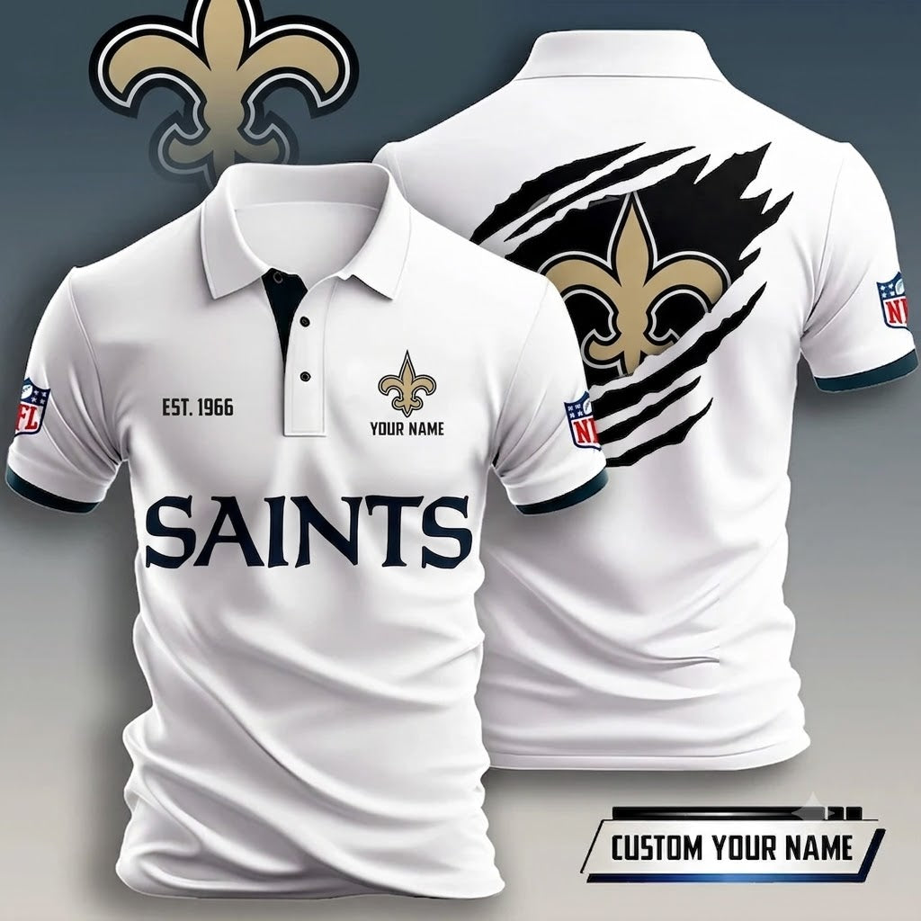 VIRAL EDITION - NEW CUSTOMIZED NFL24 NOS NEW ORLEANS SAINTS T-SHIRT, POLO SHIRT, ZIP POLO SHIRT, HOODIE, ZIP HOODIE & SWEATSHIRT
