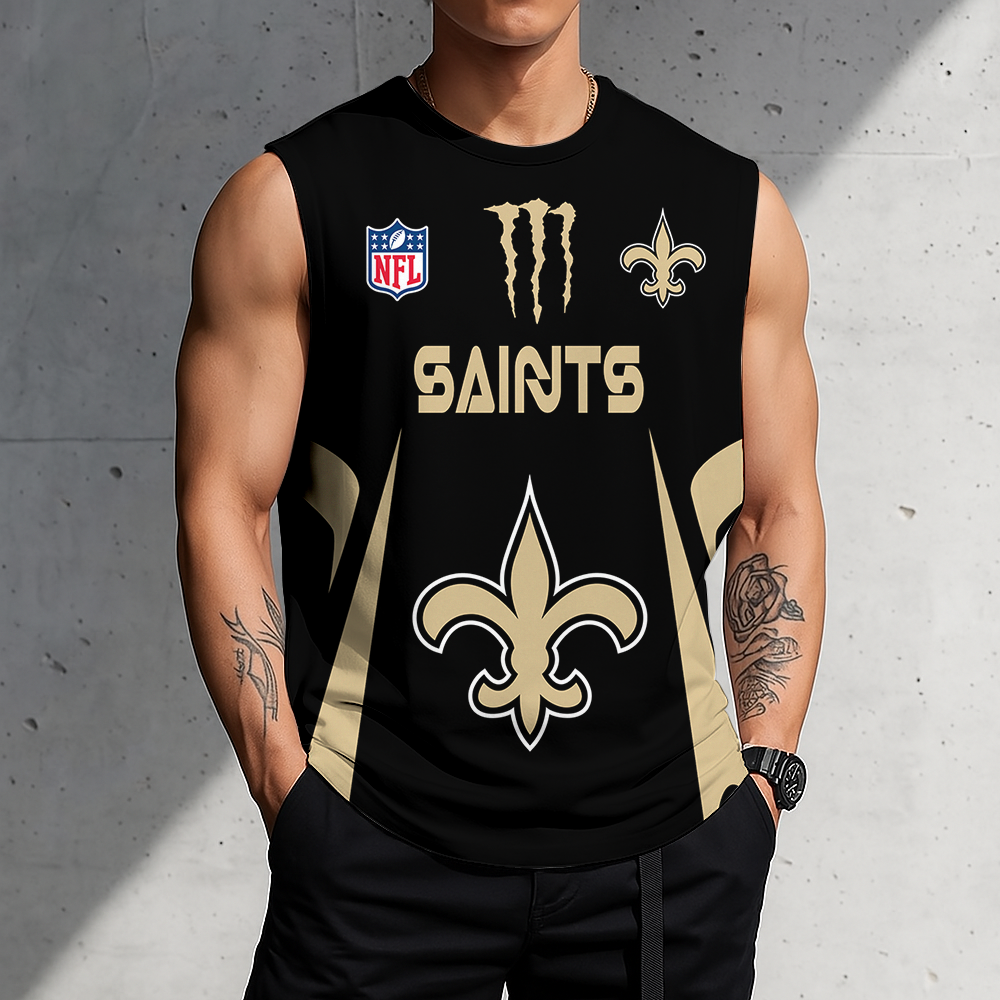 SPECIAL EDITION - NEW CUSTOMIZED NFL24 NOS NEW ORLEANS SAINTS MEN'S GYM SHIRT