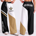 VIRAL EDITION - NEW CUSTOMIZED NFL24 NOS NEW ORLEANS SAINTS WOMEN'S WIDE LEG PANTS