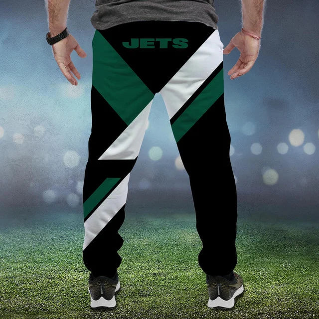 HOT DEAL - NEW CUSTOMIZED NFL25 NYJ NEW YORK JETS SWEATPANTS