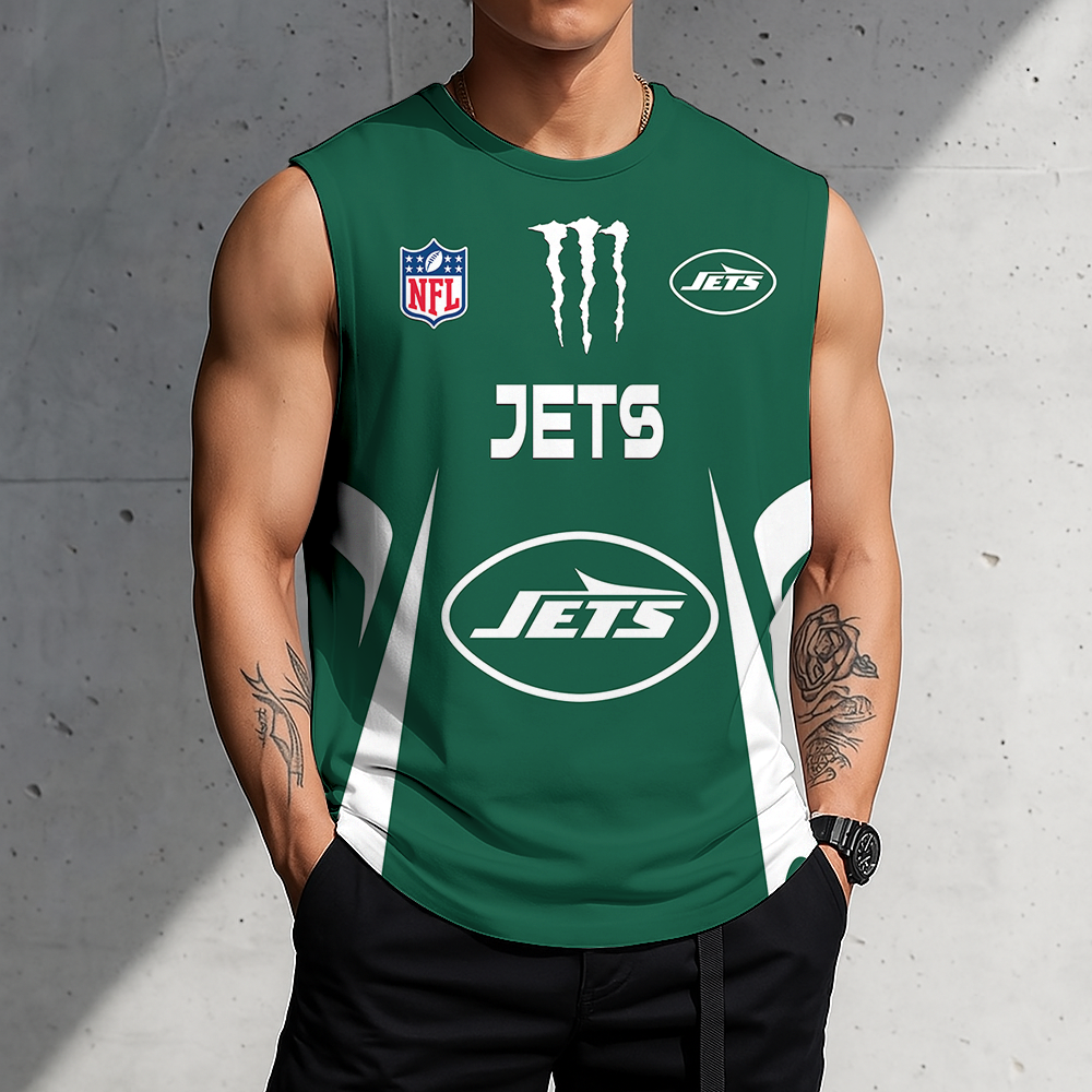SPECIAL EDITION - NEW CUSTOMIZED NFL25 NYJ NEW YORK JETS MEN'S GYM SHIRT