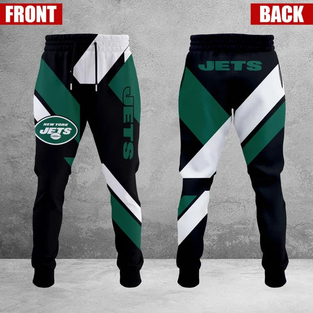 HOT DEAL - NEW CUSTOMIZED NFL25 NYJ NEW YORK JETS SWEATPANTS