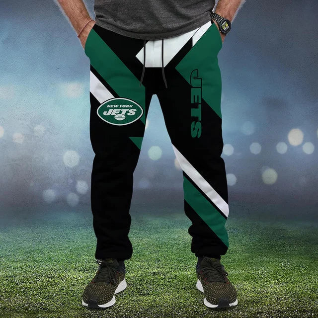 HOT DEAL - NEW CUSTOMIZED NFL25 NYJ NEW YORK JETS SWEATPANTS
