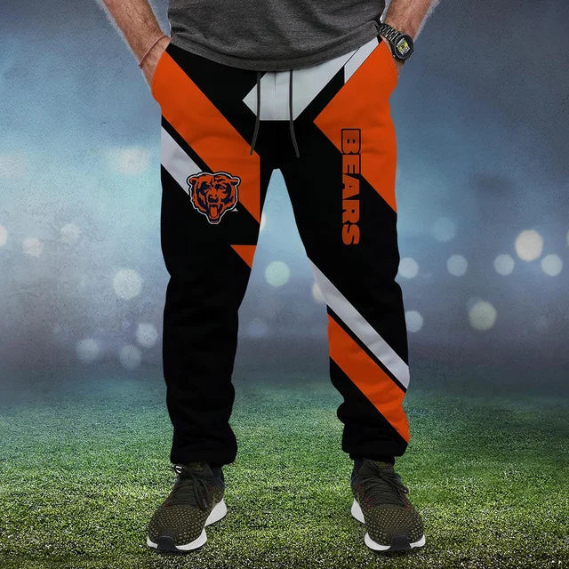 HOT DEAL - NEW CUSTOMIZED NFL26 CCB CHICAGO BEARS SWEATPANTS