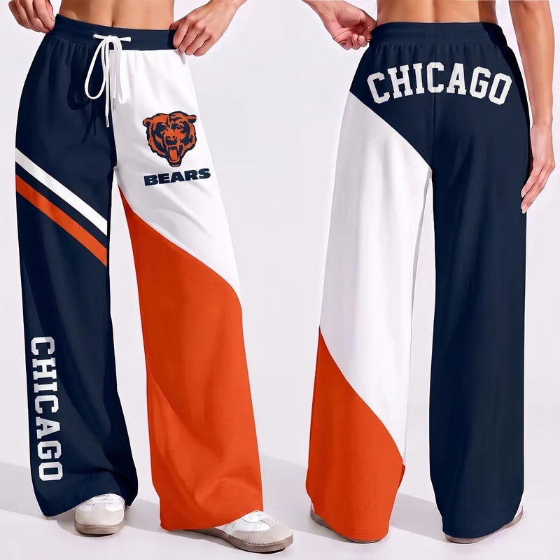 VIRAL EDITION - NEW CUSTOMIZED NFL26 CCB CHICAGO BEARS WOMEN'S WIDE LEG PANTS