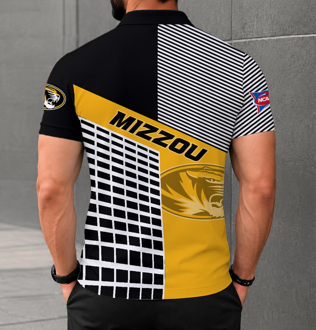 ELITE EDITION - NEW CUSTOMIZED NCAA FBS26 MST MISSOURI TIGERS POLO SHIRT