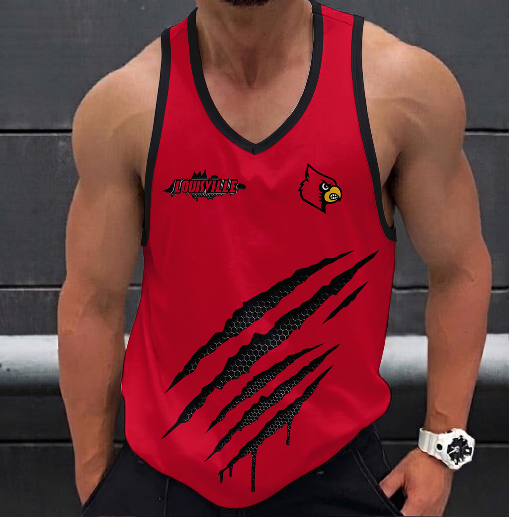 VIRAL EDITION - NEW CUSTOMIZED NCAA CWS26 ULC LOUISVILLE CARDINALS UNISEX TANK TOP