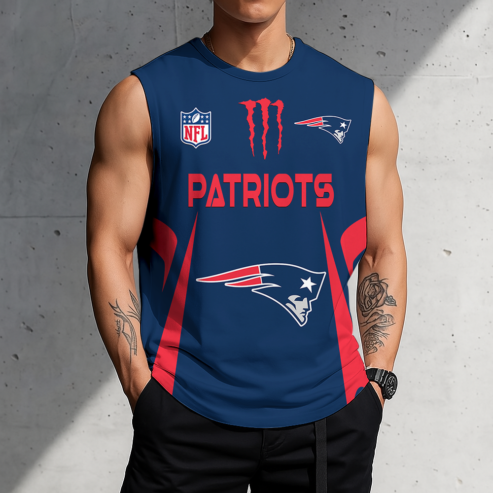 SPECIAL EDITION - NEW CUSTOMIZED NFL27 NEP NEW ENGLAND PATRIOTS MEN'S GYM SHIRT
